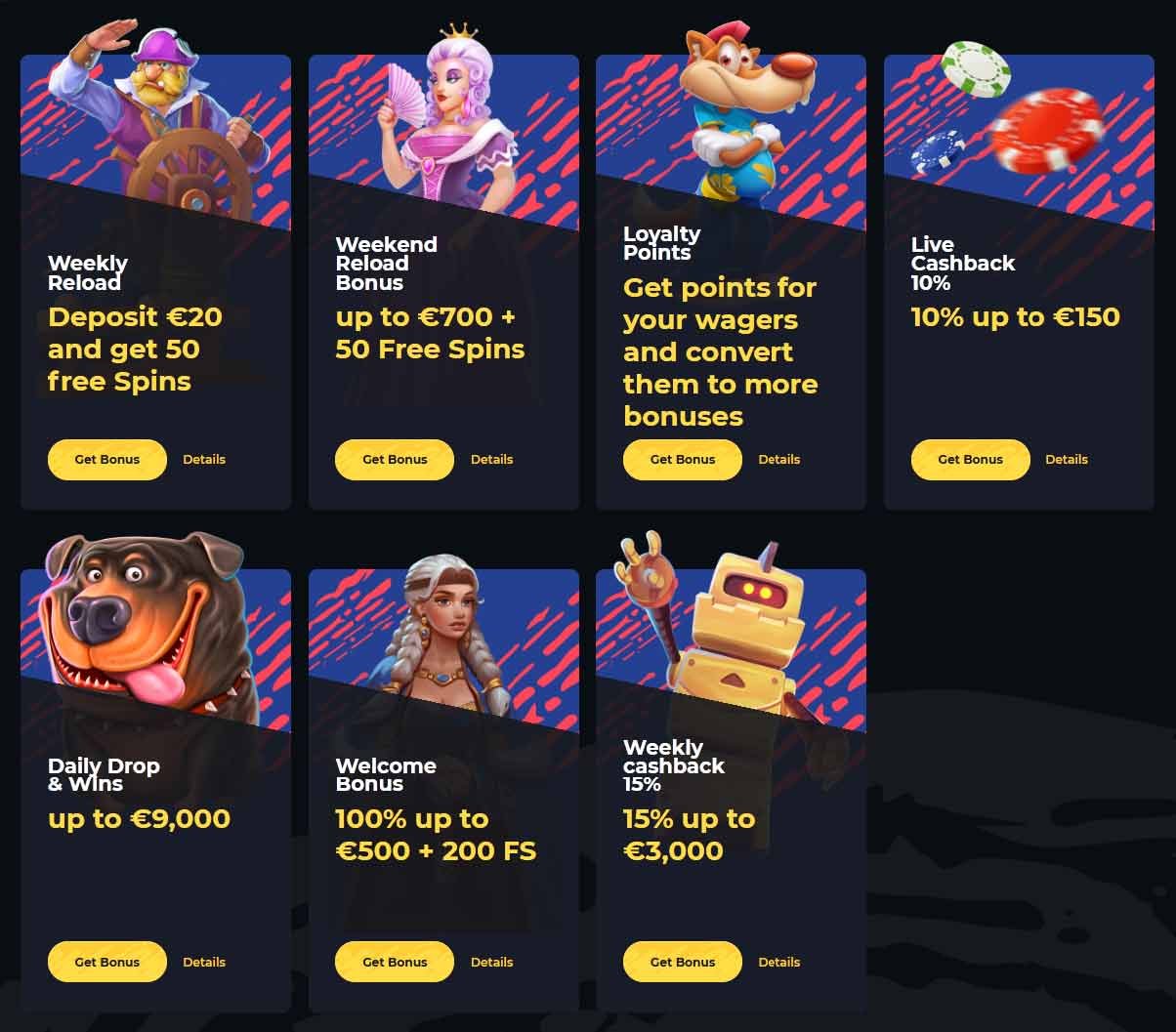 Unique Boomerang Casino Bonuses