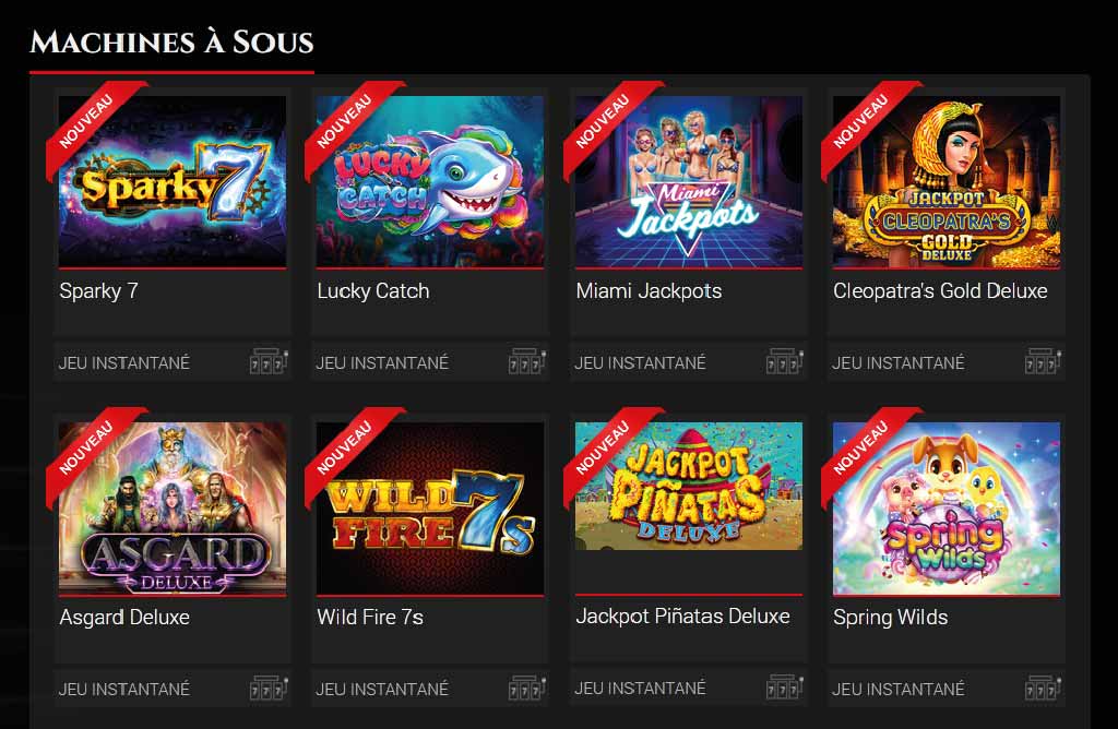 Machines à sous du casino BoVegas