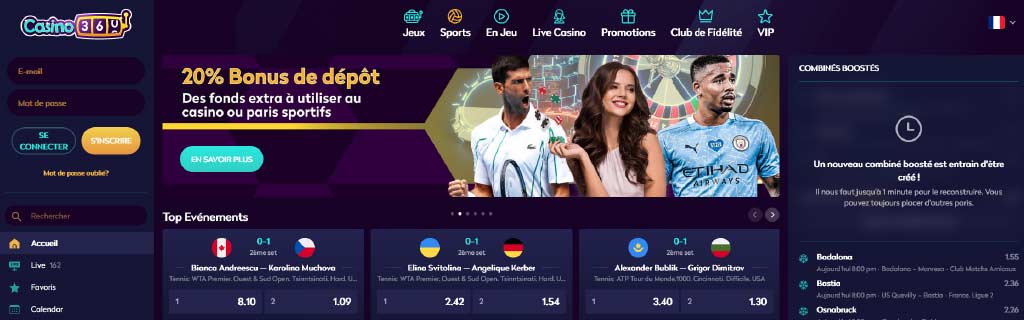 Parier sur les sports Casino360