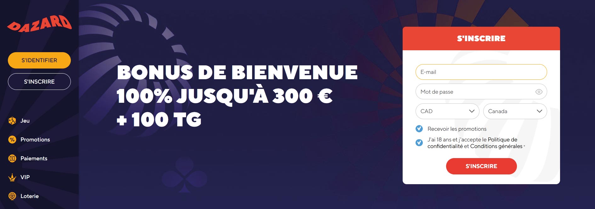 Bienvenue au casino en ligne Dazard