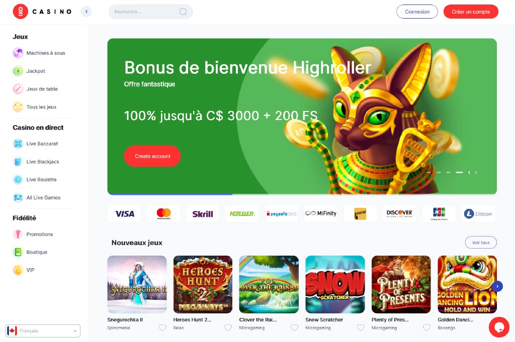 Bienvenue à OXI Casino
